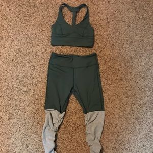 Leggings with matching crop top